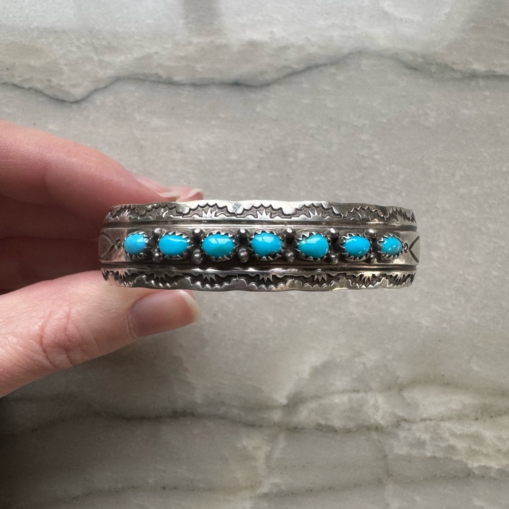 SOLD Navajo Turquoise Sterling Silver Cuff Bracelet